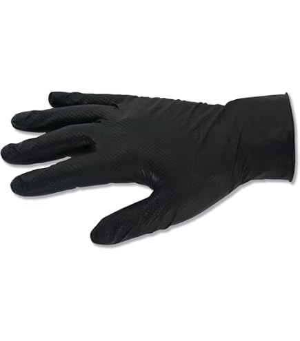 Kleenguard Kraken Grip Fully Textured Black Nitrile Gloves (49278